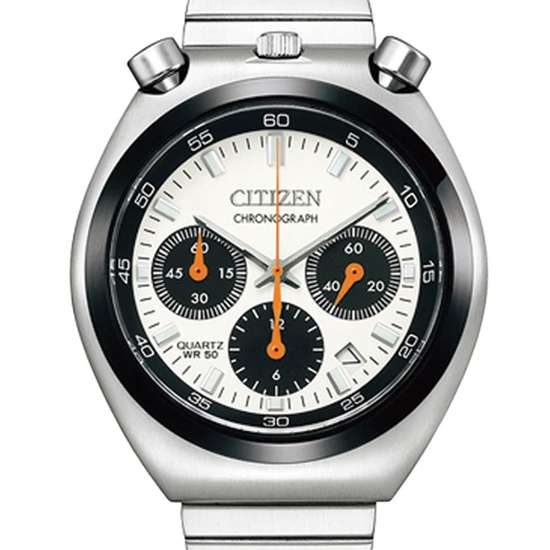 Citizen Bullhead Record Label Tsuno Chrono AN3660-81A White Dial Quartz Watch