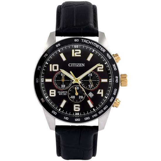 Citizen AN8166-05E Chronograph Leather Mens Watch