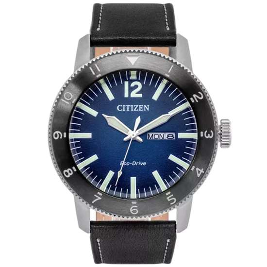 Citizen Eco-Drive AW0077-19L Leather Mens Sports Watch