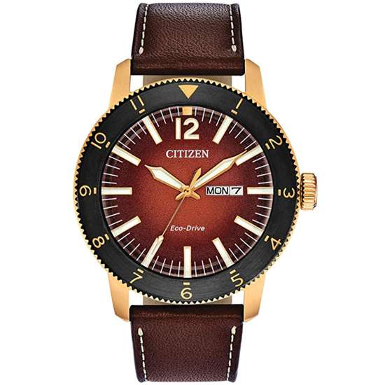Citizen Eco-Drive AW0079-13X Leather Mens Sports Watch