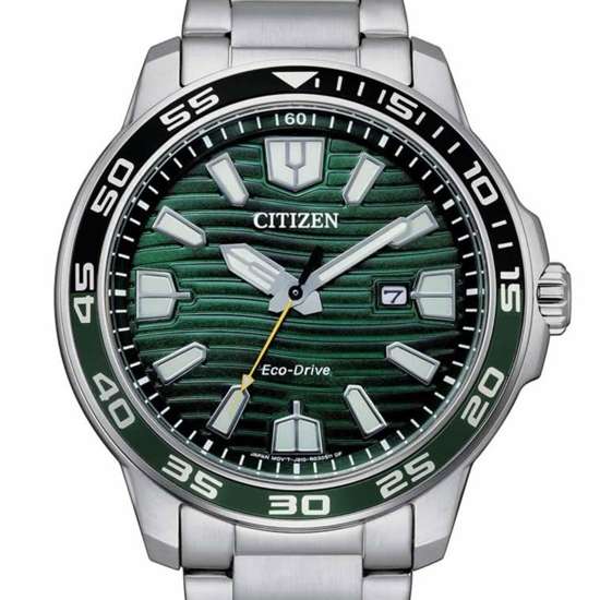 Citizen Eco-Drive AW1526-89X Green Dial Male Sports Watch