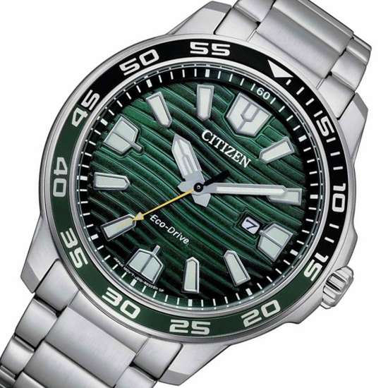 Citizen Eco-Drive AW1526-89X Green Dial Male Sports Watch