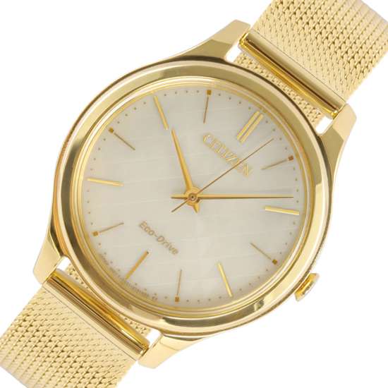 Citizen EM0502-86P Ladies Gold Mesh Watch