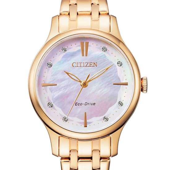Citizen Eco-Drive Ladies EM0893-87Y Mother of Pearl Dress Watch