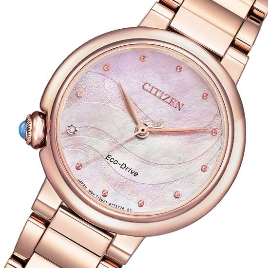Citizen L Eco-Drive EM0912-84Y Ladies Rose Gold Dress Watch