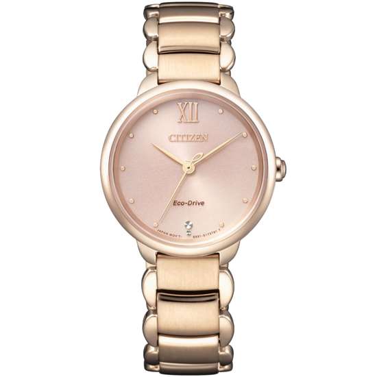 Citizen L Eco-Drive EM0922-81X Ladies Rose Gold Dress Watch