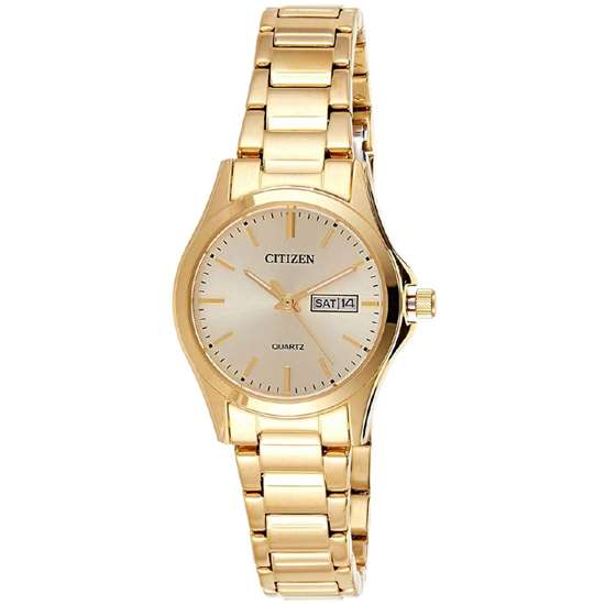 Citizen EQ0593-85P Ladies Gold Dress Watch
