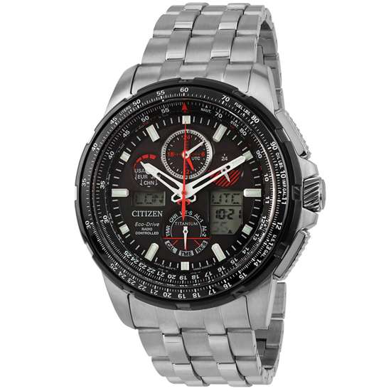 Citizen JY8069-88E Eco-Drive Titanium Dual Time Watch