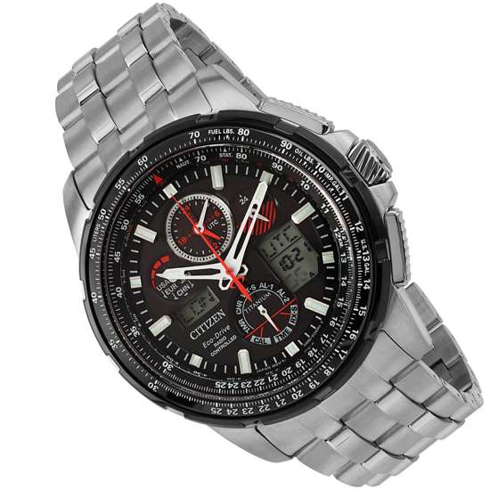 Citizen JY8069-88E Eco-Drive Titanium Dual Time Watch