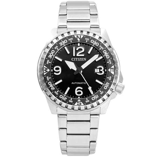 Citizen Automatic Black Dial NJ2190-85E Stainless Steel Watch