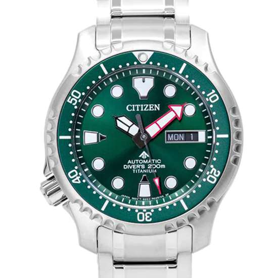 Citizen NY0100-50X Automatic Green Dial Titanium Scuba Dive Watch