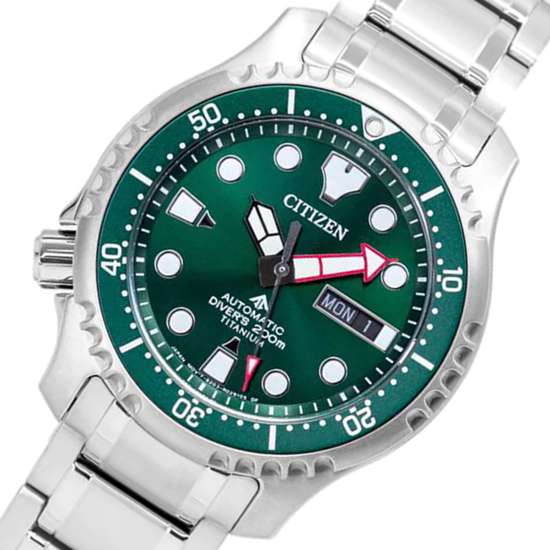 Citizen NY0100-50X Automatic Green Dial Titanium Scuba Dive Watch
