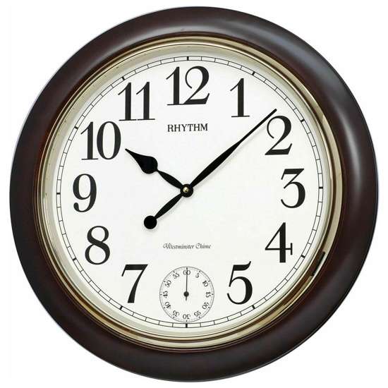 Rhythm Wooden Wall Clock CMH755NR06 (Singapore Only)