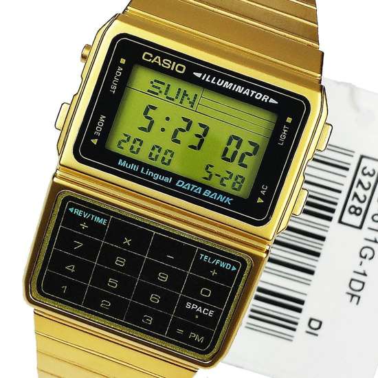 DBC-611G-1DF Casio Data Bank Telememo Calculator Watch