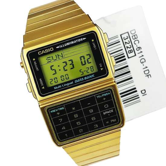 DBC-611G-1DF Casio Data Bank Telememo Calculator Watch