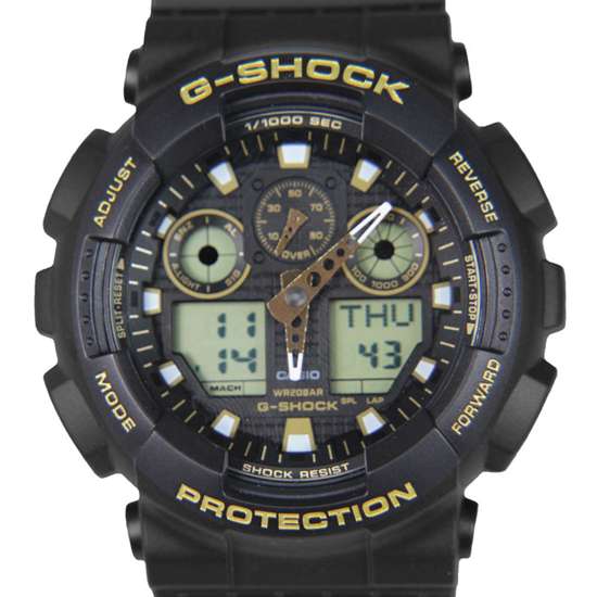 Casio G-Shock Black Gold Diving Watch GA100GBX-1A9 GA-100GBX-1A9