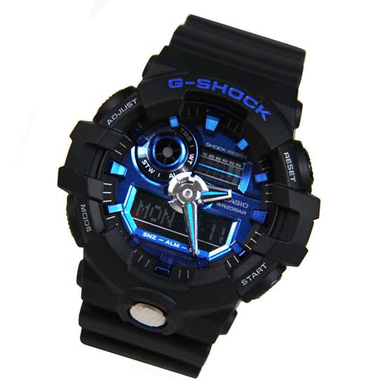 Casio G-Shock Black Blue Analog Digital Sports Watch GA710-1A2 GA-710-1A2