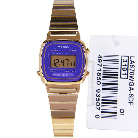 Casio Gold Plated Ladies Alarm Digital Watch LA670WGA-6