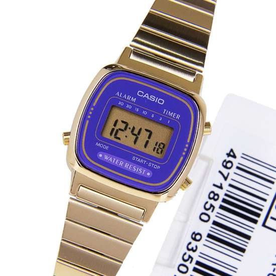 Casio Gold Plated Ladies Alarm Digital Watch 