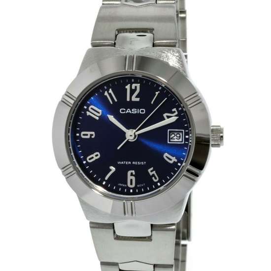 Casio LTP-1241D-2A2 LTP-1241D-2A2D Womens Blue Dial Stainless Watch