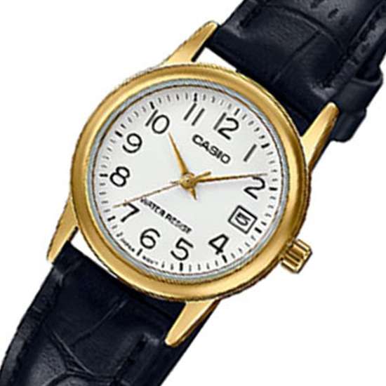 Casio Ladies Leather Watch LTPV002GL-7B2 LTP-V002GL-7B2