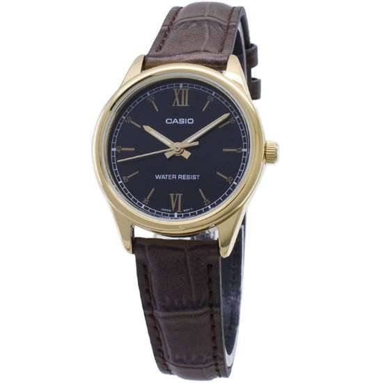 Casio Ladies Leather Couple Watch LTPV005GL-1B2 LTP-V005GL-1B2