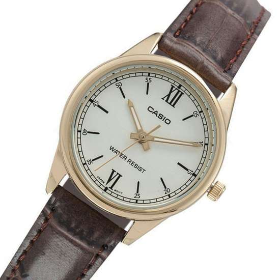 Casio Womens Brown Leather Couple Watch LTP-V005GL-9B LTPV005GL-9B