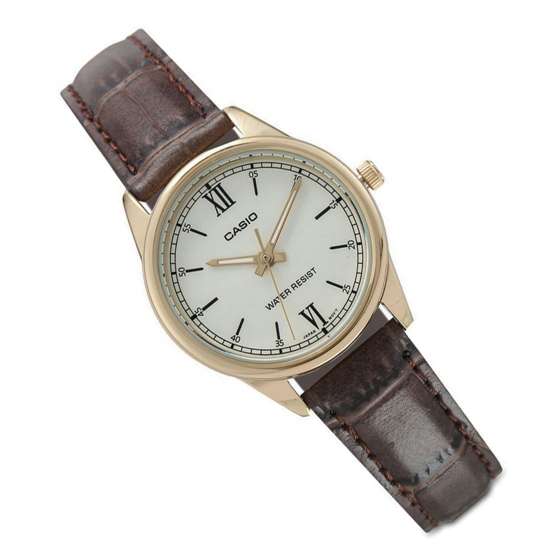 Casio Womens Brown Leather Couple Watch LTP-V005GL-9B LTPV005GL-9B