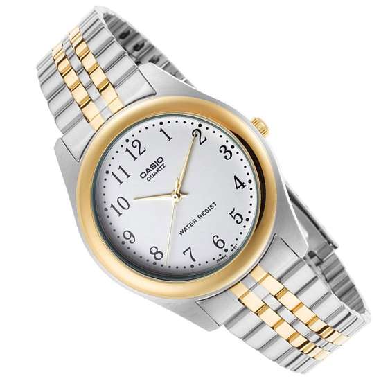 Casio Enticer MTP-1129G-7B MTP1129G-7B Two Tone Mens Dress Watch