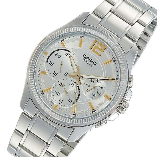 Casio MTP-E305D-7 MTPE305D-7A Male Stainless Enticer Watch