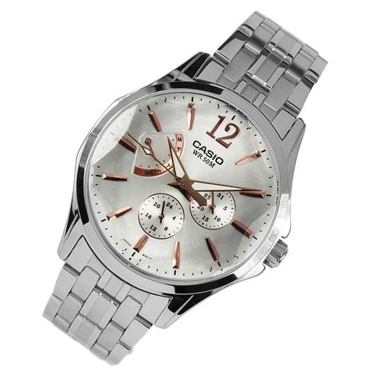 Casio Enticer Multi Faceted Glass Retrograde Watch MTP-E320DY-7 MTPE320DY-7A