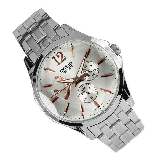 Casio Enticer Multi Faceted Glass Retrograde Watch MTP-E320DY-7 MTPE320DY-7A