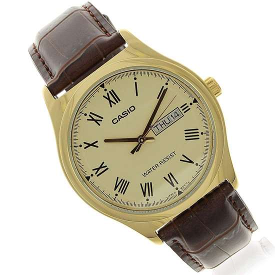 Casio Mens Leather Watch MTP-V006GL-9B MTP-V006GL-9