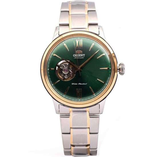 Orient Bambino Green Open Heart Dial RA-AG0432E00C RA-AG0432E Mens Watch