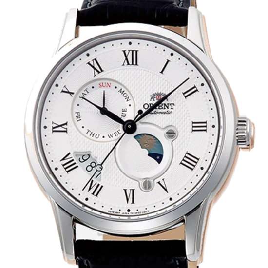Orient Sun Moon RA-AK0008S RA-AK0008S10B Leather Watch
