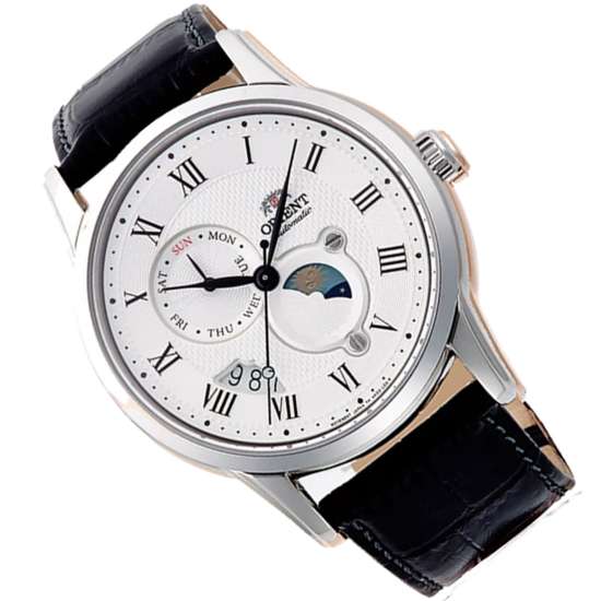 Orient Sun Moon RA-AK0008S RA-AK0008S10B Leather Watch