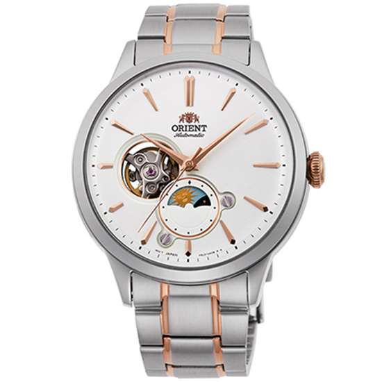 Orient RA-AS0101S RA-AS0101S10B Sun Moon Open Heart Watch