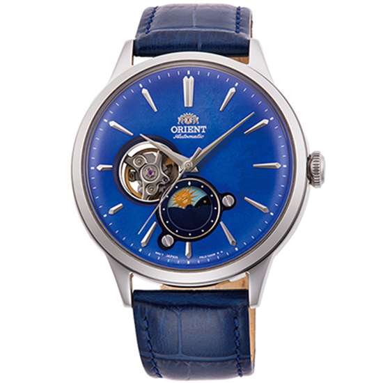 Orient RA-AS0103A RA-AS0103A10B Sun Moon Leather Watch