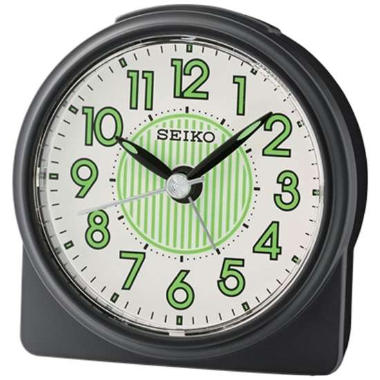 Seiko QHE177K QHE177KN Black Analog Alarm Table Clock