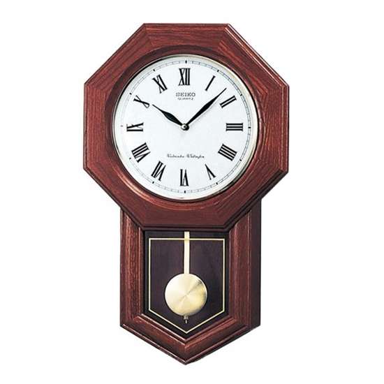 Seiko wooden wall clock with chime QXH102B