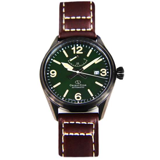 Orient Star RE-AU0201E RE-AU0201E00B Automatic Green Dial Leather Watch