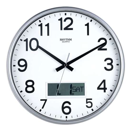 Rhythm LCD Silent Silky Move Wall Clock CFG706NR19