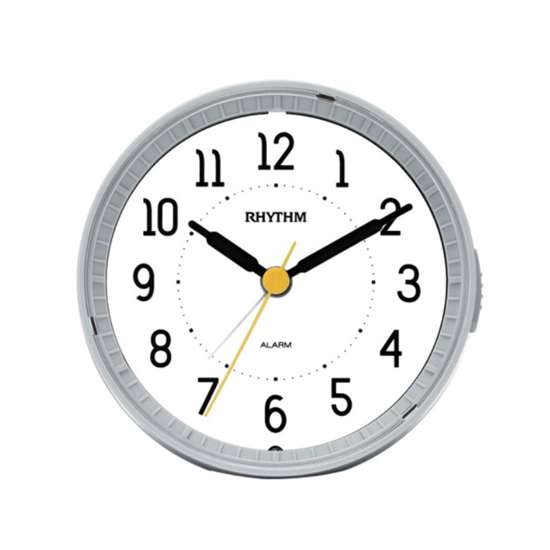 Rhythm Super Silent Grey Alarm Clock CRE850BR08