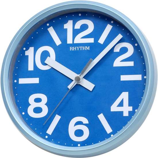 Rhythm Blue Silent Silky Move CMG890GR04 Round Wall Clock