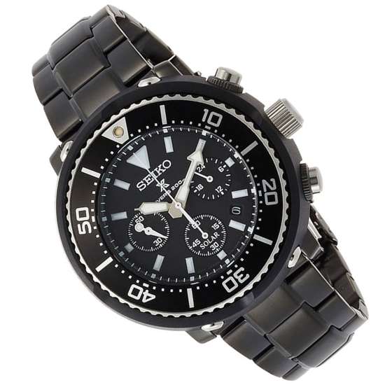 Seiko Prospex SBDL035 Solar Black Stainless Steel Watch