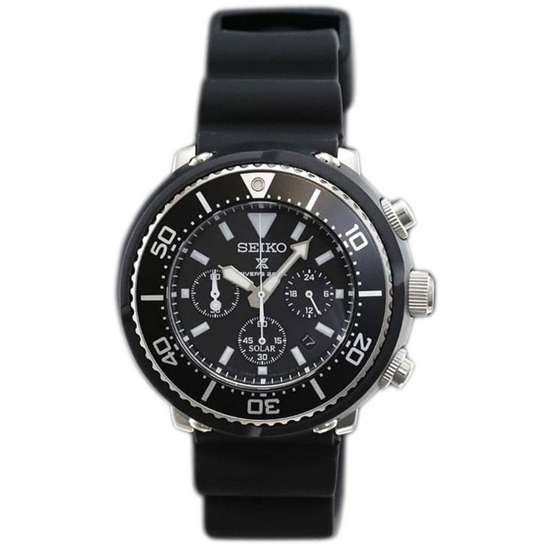 Seiko Prospex SBDL037 Solar Black Rubber Diving Watch