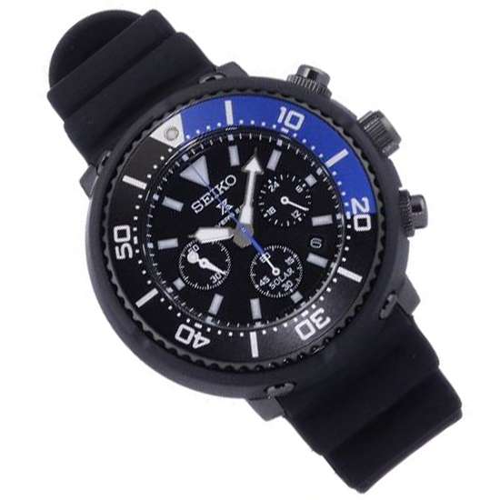 Seiko Prospex SBDL045 Solar Black Rubber Diving Watch