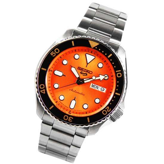 Seiko 5 Automatic SBSA009 Made in Japan Orange Dial Sports Watch