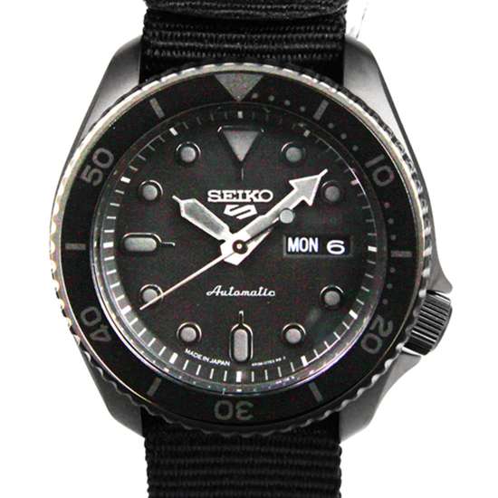 SBSA025 Seiko 5 Automatic Black Japan Made Nylon Sports Watch