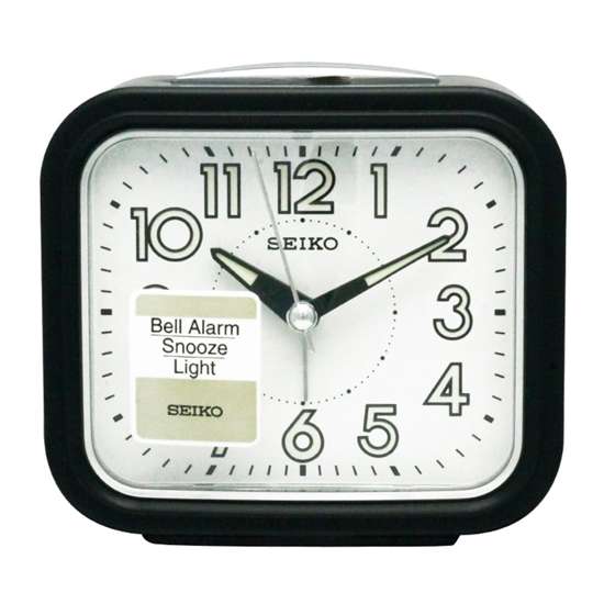 Seiko Quartz QHK023K QHK023KN Black Bell Alarm Clock